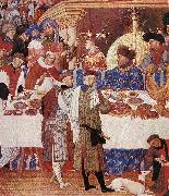 LIMBOURG brothers Les trs riches heures du Duc de Berry: January (detail sg oil painting